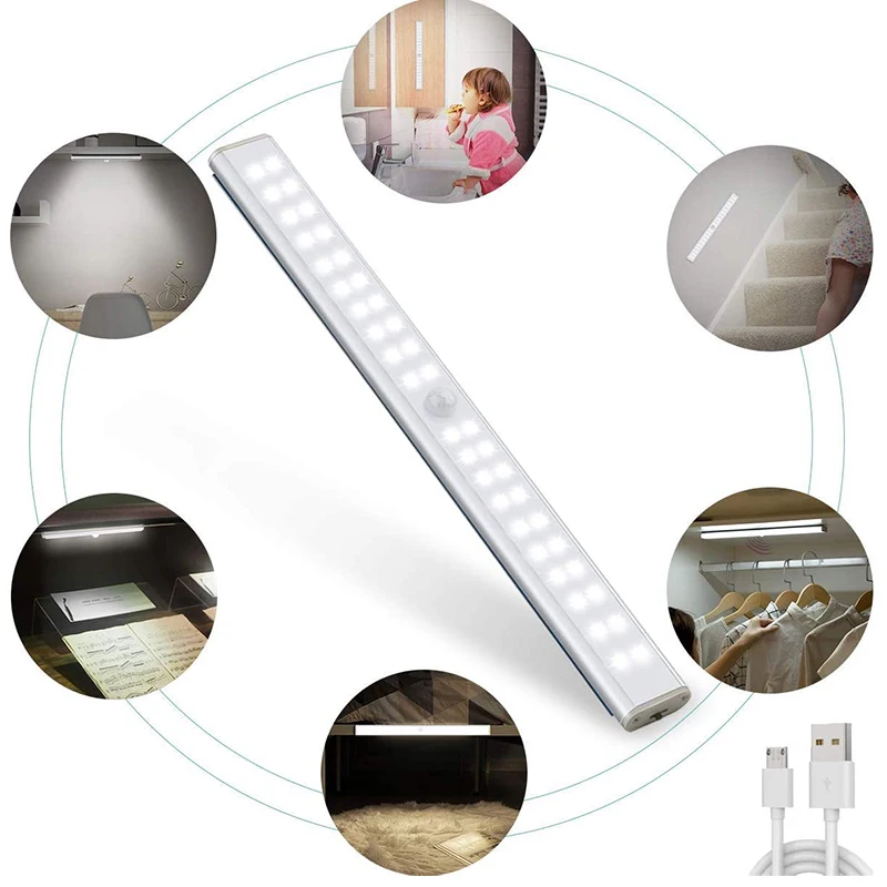 6/12/24/60 LEDs Cabinet Night Light Motion Sensor Magnetic Night Lamp Bed Under Lamp For Kitchen Stairs Wardrobe Cupboard
6/12/24/60 LEDs Cabinet Night Light Motion Sensor Magnetic Night Lamp Bed Under Lamp For Kitchen Stairs Wardrobe Cupboard