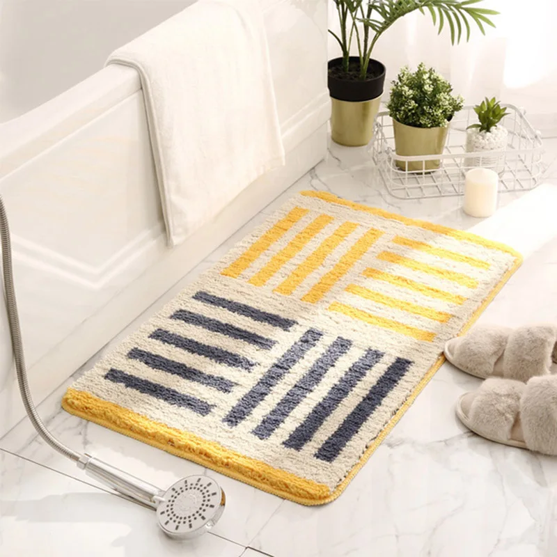 Rectangle Home Bathroom Non-Slip Stripe Floor Mats Geometric Floor Mats Home Entrance Door Kitchen Water Absorption Door Mats
Rectangle Home Bathroom Non-Slip Stripe Floor Mats Geometric Floor Mats Home Entrance Door Kitchen Water Absorption Door Mats