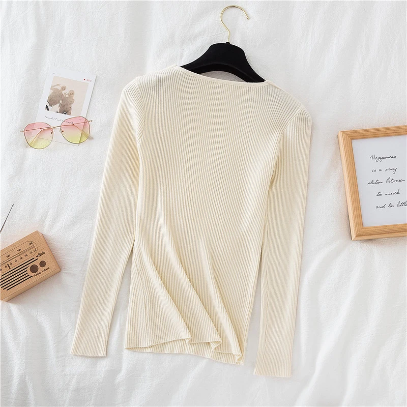 2020 Winter Women Clothes Knitted Sweater Womens Pullover V Neck Slim Soft Rib Knitted Autumn Tops Knitwear Pull Femme Sweaters
2020 Winter Women Clothes Knitted Sweater Womens Pullover V Neck Slim Soft Rib Knitted Autumn Tops Knitwear Pull Femme Sweaters