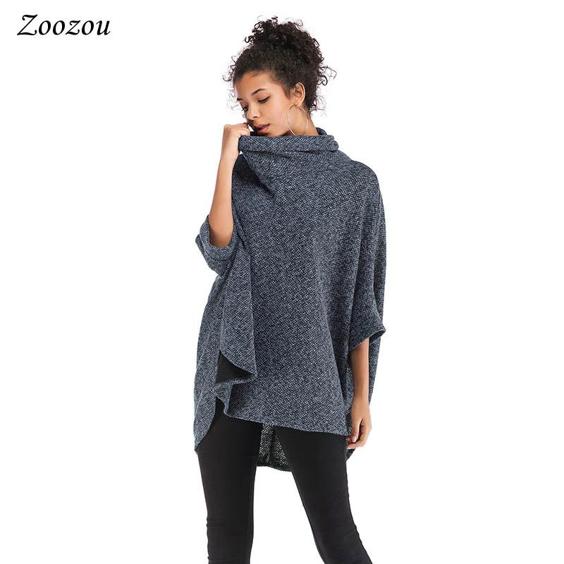 Women Casual Loose Batwing Sleeve Cape Irregular T Shirts Solid Color Turtleneck Pullovers 2020 New Vintage Fashion shirts Tops
Women Casual Loose Batwing Sleeve Cape Irregular T Shirts Solid Color Turtleneck Pullovers 2020 New Vintage Fashion shirts Tops