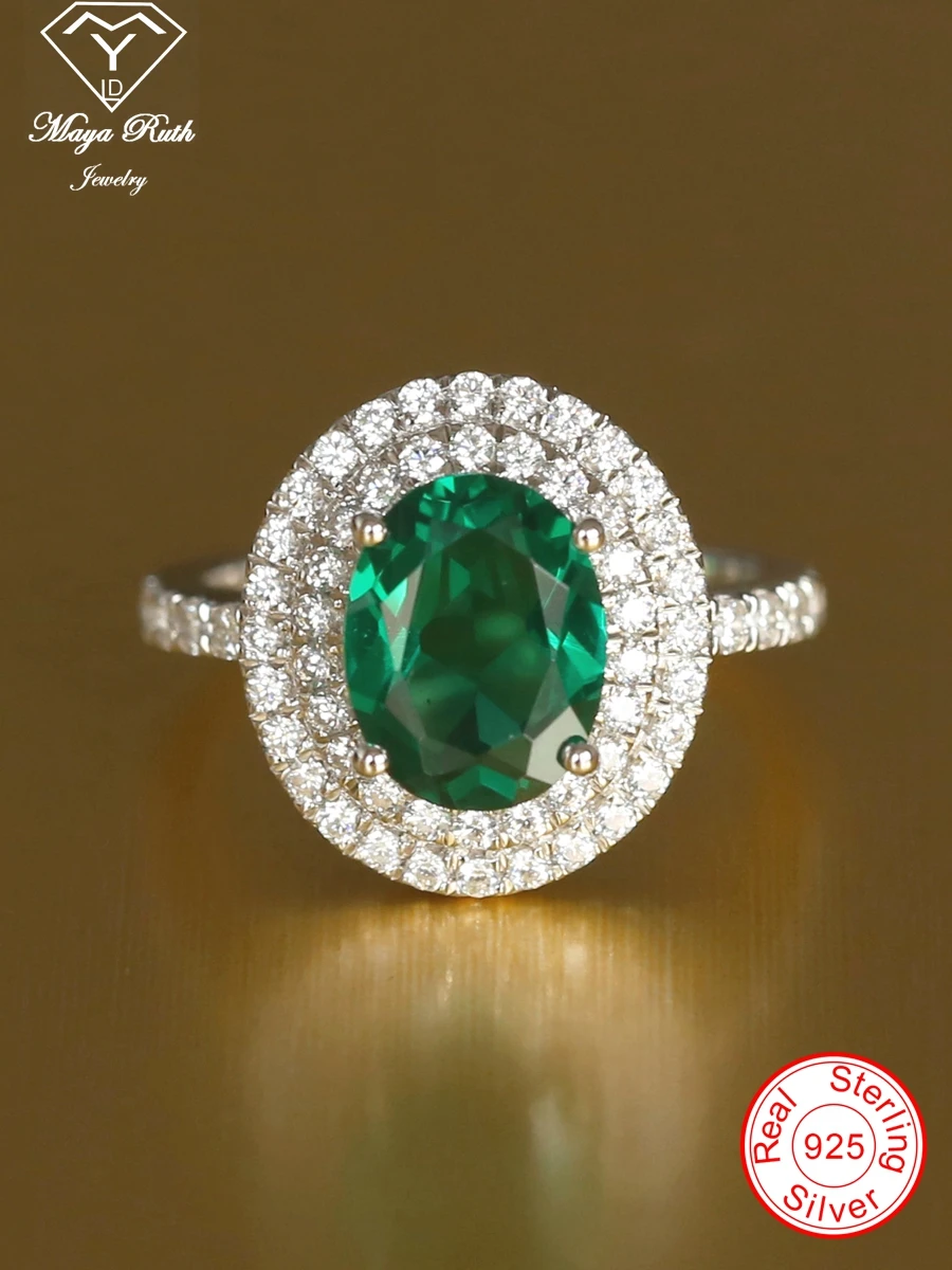 Created Emerald Gemstone Cocktail Ring For Women Green Real 925 Sterling Silver Party Anniversary Gift Female Oval Shape Vintage
Created Emerald Gemstone Cocktail Ring For Women Green Real 925 Sterling Silver Party Anniversary Gift Female Oval Shape Vintage