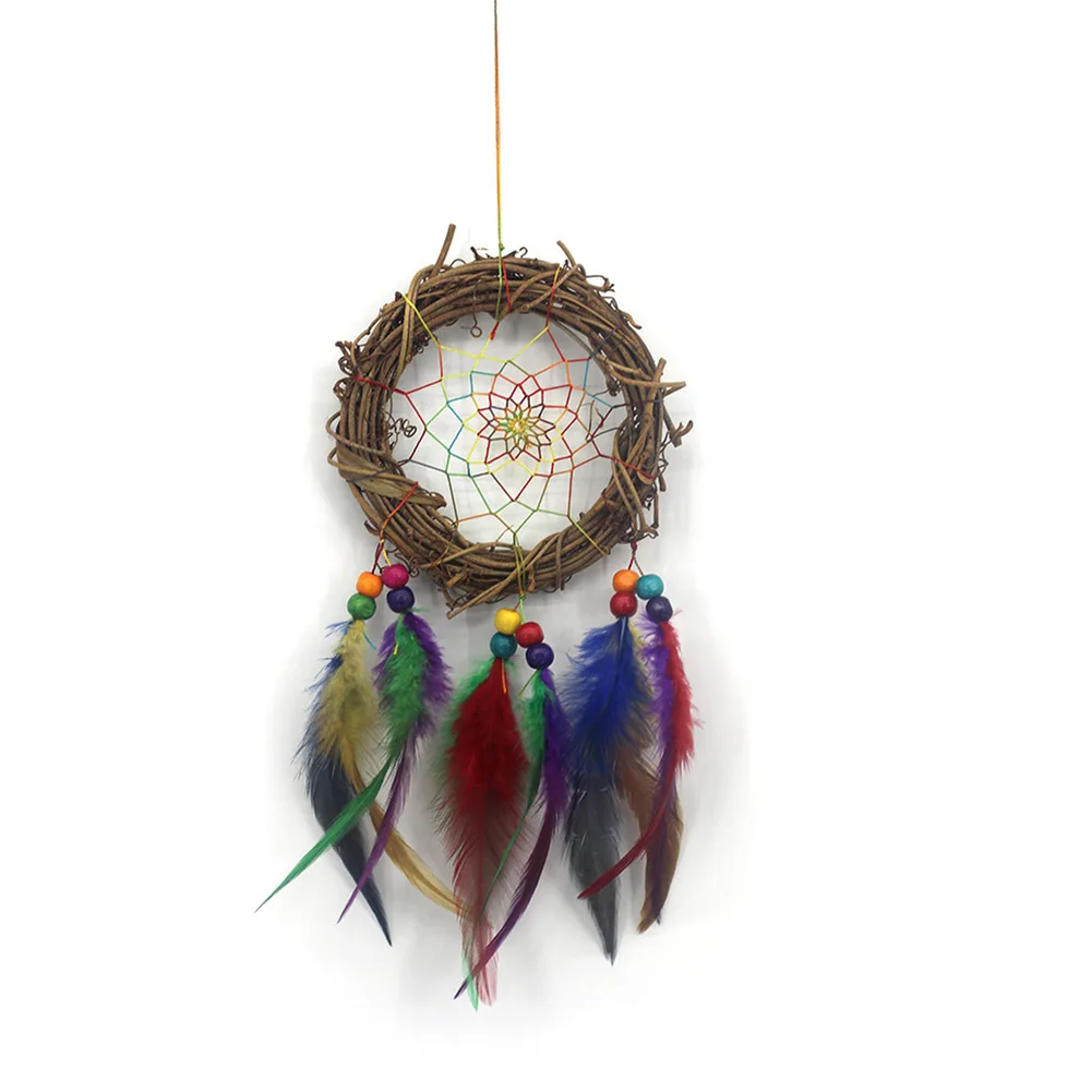Nordic Style Rattan Dream Catcher Ornaments Colorful Feather Woven Net Cable Ornaments Car Bedroom Decoration Dream Catcher
Nordic Style Rattan Dream Catcher Ornaments Colorful Feather Woven Net Cable Ornaments Car Bedroom Decoration Dream Catcher