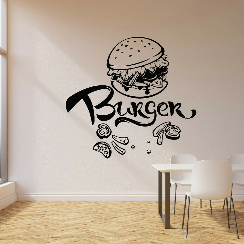 Burger Wall Decal Fast Food Cafe Restaurant Dining Room Decor Vinyl Nursery Kids Room Interior Wall Sticker Home Decoration 3478
Burger Wall Decal Fast Food Cafe Restaurant Dining Room Decor Vinyl Nursery Kids Room Interior Wall Sticker Home Decoration 3478
