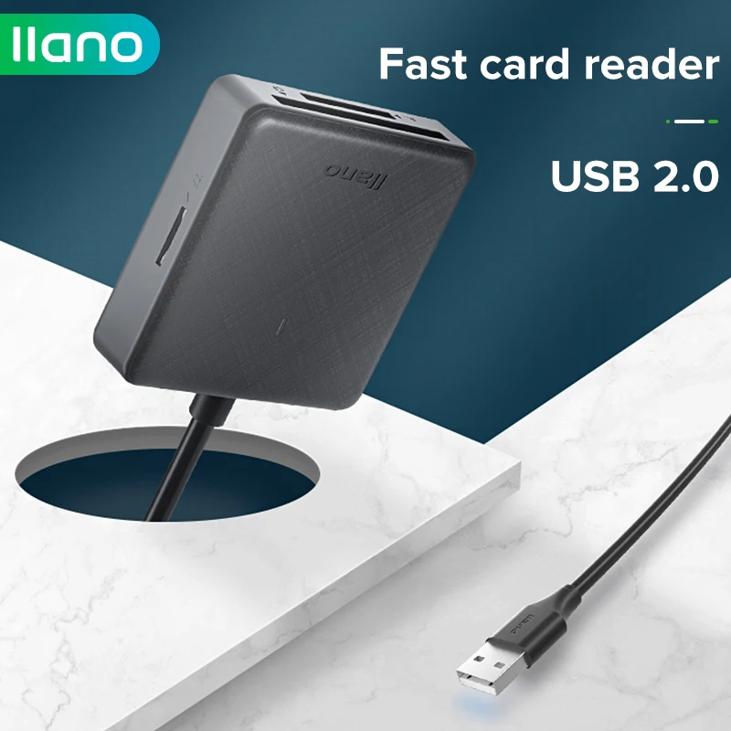 

LLANO LLANO 4 in1 USB 2.0 for SD CF MS CF Card Compact Flash Micro Card Reader U Flash Disk Drive Mouse OTG for Macbook Laptop