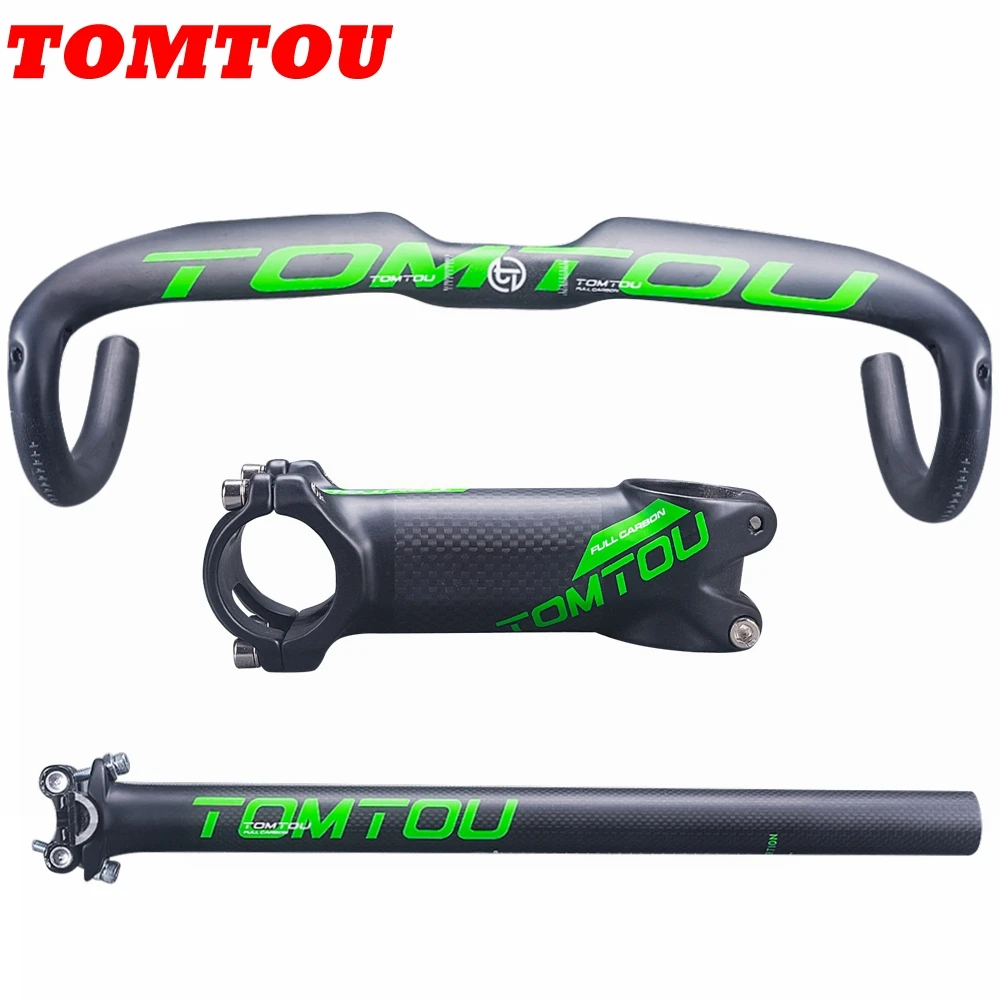 TOMTOU Matte Green Carbon Bike Road Handlebar Set Bike Handle Bars Seat Post Stem For Cycling Road Bicycle Parts - TG0T95
TOMTOU Matte Green Carbon Bike Road Handlebar Set Bike Handle Bars Seat Post Stem For Cycling Road Bicycle Parts - TG0T95