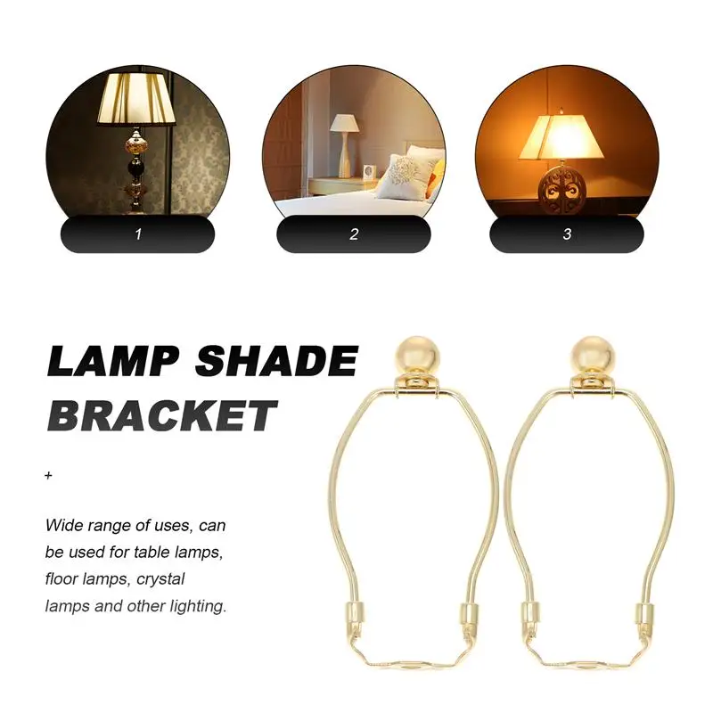 

2pcs 6" 7" 8" 9" 10" 11" Metal Lampshade Brackets Lamp Shade Harp Holder Horn Frame For Table Floor Lamp Lighting Fittings