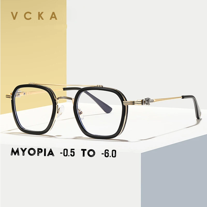 Очки для близорукости VCKA от-0,5 до-6.0 для мужчин и женщин, с полуоправой, с Anti Blue светильник металлической оправой в стиле панк, Рецептурные очк...
Очки для близорукости VCKA от-0,5 до-6.0 для мужчин и женщин, с полуоправой, с Anti Blue светильник металлической оправой в стиле панк, Рецептурные очк...