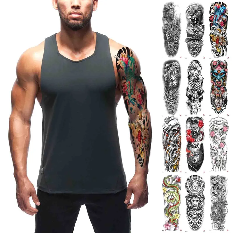 Waterproof Temporary Tattoo Sticker Totem Geometric Full Arm Large Size Sleeve Tatoo Fake Tatto Flash Tattoos For Men Women
Waterproof Temporary Tattoo Sticker Totem Geometric Full Arm Large Size Sleeve Tatoo Fake Tatto Flash Tattoos For Men Women