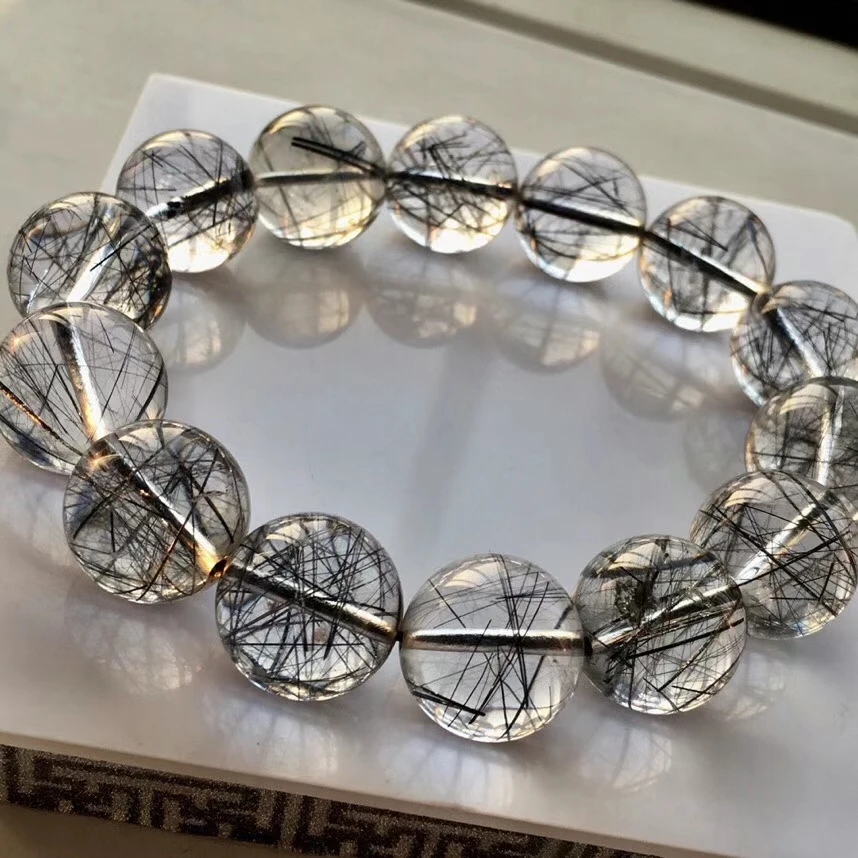 Genuine Natural Black Rutilated Quartz Clear Round Beads Bracelet 16.5mm Women Men Brazil Fashion Wealthy Stone AAAAA
Genuine Natural Black Rutilated Quartz Clear Round Beads Bracelet 16.5mm Women Men Brazil Fashion Wealthy Stone AAAAA