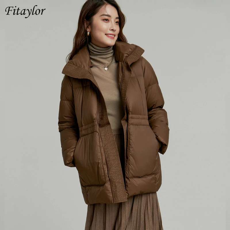 Fitaylor Winter High-quality Light Feather Jacket Women Fluffy White Duck Down Coat High Waist Slim Drawstring Design Outwear
Fitaylor Winter High-quality Light Feather Jacket Women Fluffy White Duck Down Coat High Waist Slim Drawstring Design Outwear