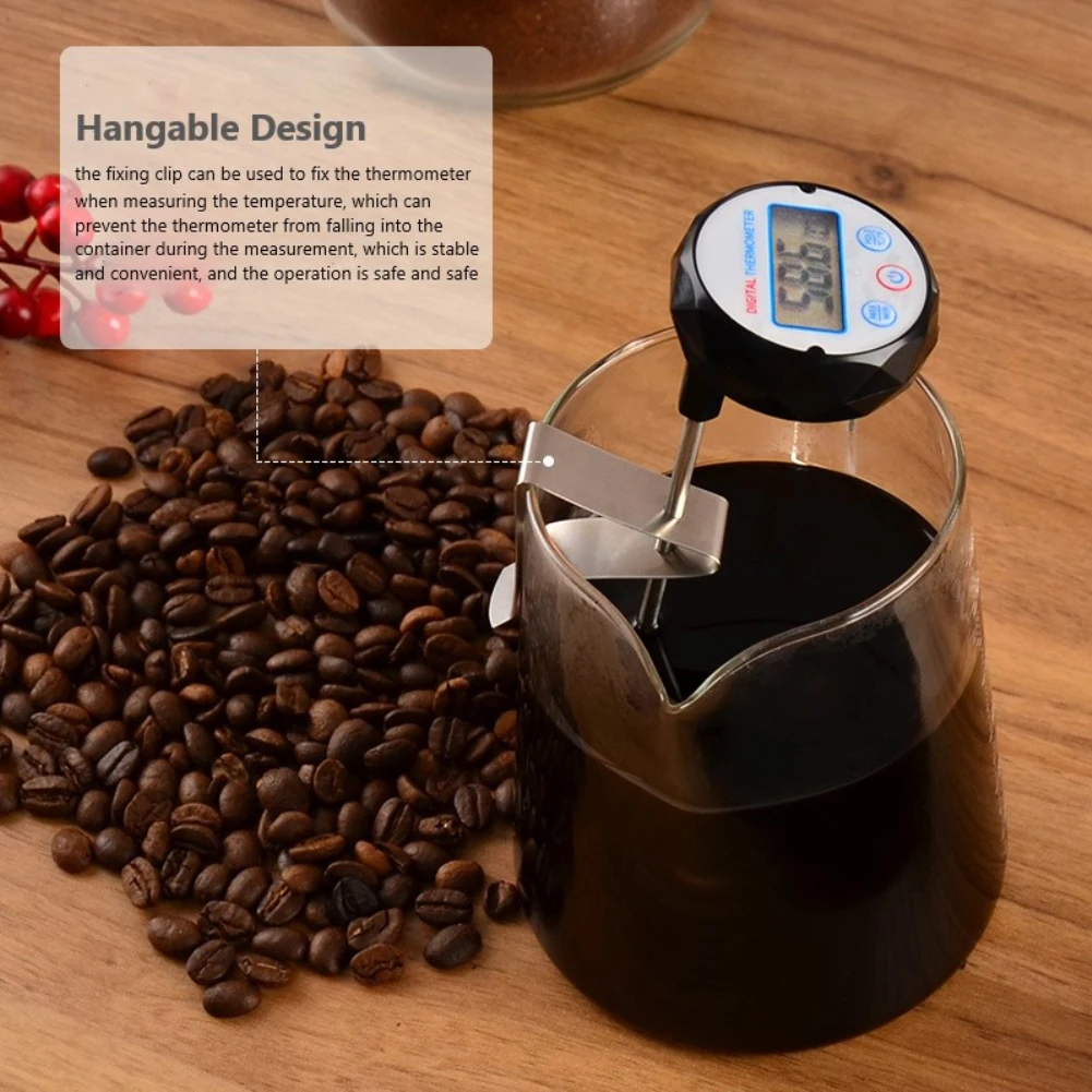 Hand Coffee Electronic Thermometer Metal Food Thermometer Measure Water Milk Temperature Baking Oil Thermometer Kitchen Gadget
Hand Coffee Electronic Thermometer Metal Food Thermometer Measure Water Milk Temperature Baking Oil Thermometer Kitchen Gadget