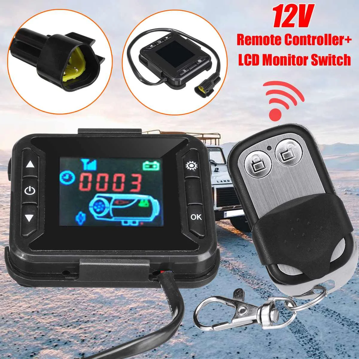 Car Heater Accessories 12V Parking Heater LCD Monitor Switch + Remote Controller Car Diesel Air Heater Part Contrller+LCD Switch
Car Heater Accessories 12V Parking Heater LCD Monitor Switch + Remote Controller Car Diesel Air Heater Part Contrller+LCD Switch