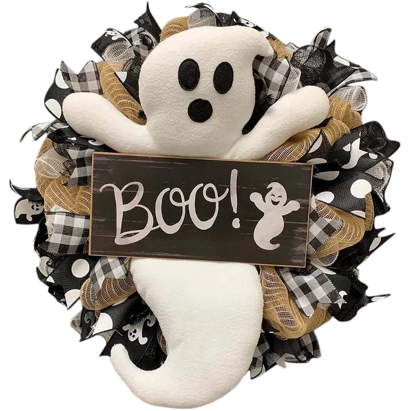 Environmentally Friendly and Non Toxic Ghost Wreath Decor Design with Smooth Edges No Sharp Part Harmless to People
Environmentally Friendly and Non Toxic Ghost Wreath Decor Design with Smooth Edges No Sharp Part Harmless to People