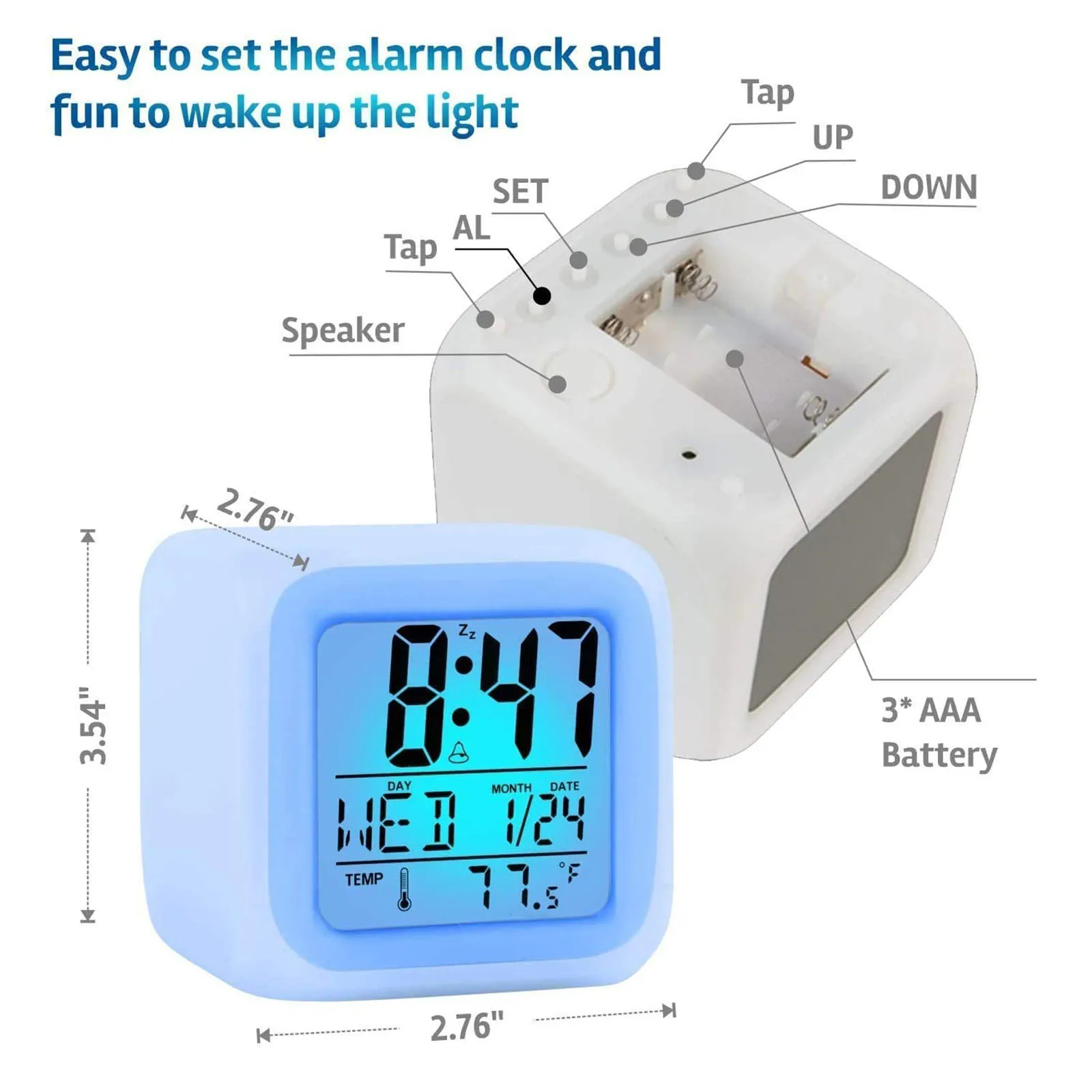 Original Digital Alarm Clock Luminous Watch Kids Bedroom Clock Lamp Tale Clocks Alarm Horloge Backlight
Original Digital Alarm Clock Luminous Watch Kids Bedroom Clock Lamp Tale Clocks Alarm Horloge Backlight