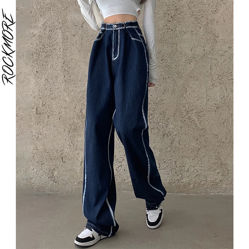 Rockmore Baggy Wide Leg Jeans Woman Adjustable Waist Denim Trousers Y2K Streetwear Casual Patchwork Straight Pants Capris 2021
Rockmore Baggy Wide Leg Jeans Woman Adjustable Waist Denim Trousers Y2K Streetwear Casual Patchwork Straight Pants Capris 2021