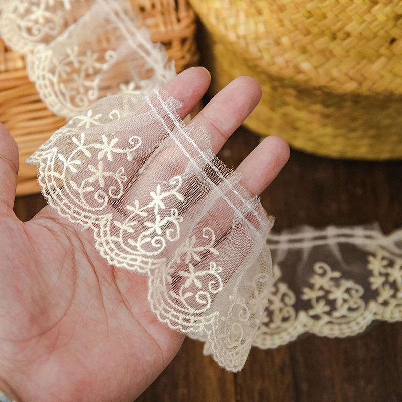 Apricot Lace Ribbon Pleated Flower Embroidery Fabric For Craft Dress Collar Cuff Curtain Decor Diy Needlework Sewing Accessories
Apricot Lace Ribbon Pleated Flower Embroidery Fabric For Craft Dress Collar Cuff Curtain Decor Diy Needlework Sewing Accessories