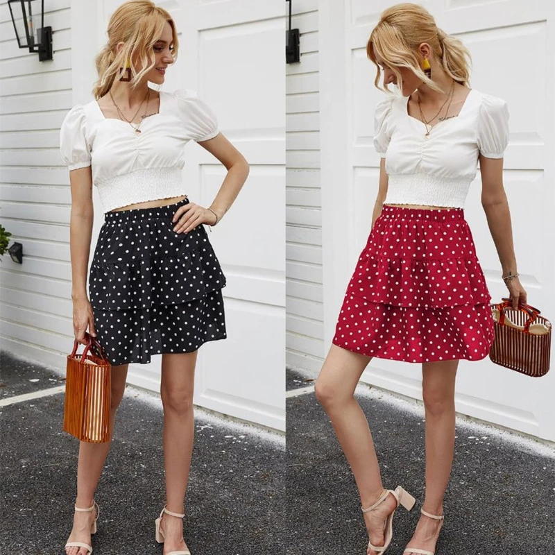 Summer Party Clubwear Women Polka Dot Print Casual Cake Skirt Swing Beach Mini Short Skirts M7DD
Summer Party Clubwear Women Polka Dot Print Casual Cake Skirt Swing Beach Mini Short Skirts M7DD