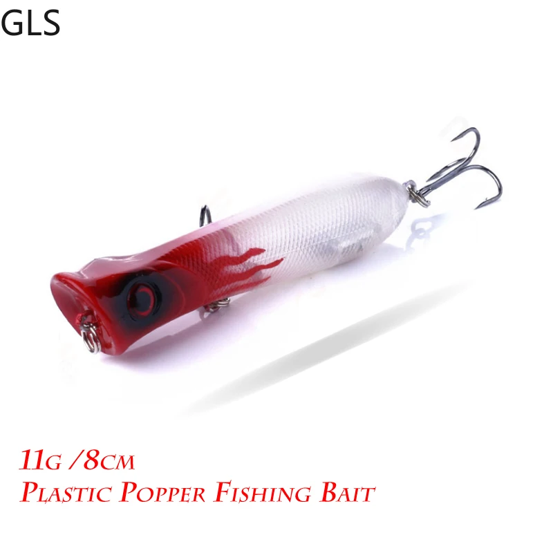 GLS Brand New 11G /8CM Popper Fishing Hard Lure Floating Plastic Artificial Bionic Wobbler 10-Colors Fake Bait
GLS Brand New 11G /8CM Popper Fishing Hard Lure Floating Plastic Artificial Bionic Wobbler 10-Colors Fake Bait