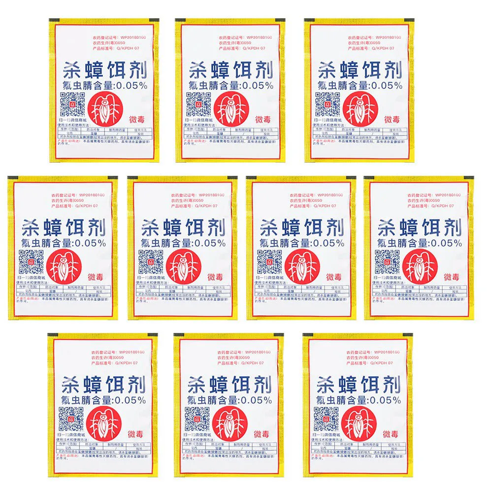 10 Packs High Quality Powerful Effective Cockroach Killing Bait Cockroach/Powde Bait Pest Kitchen R Clean And Comfortable
10 Packs High Quality Powerful Effective Cockroach Killing Bait Cockroach/Powde Bait Pest Kitchen R Clean And Comfortable