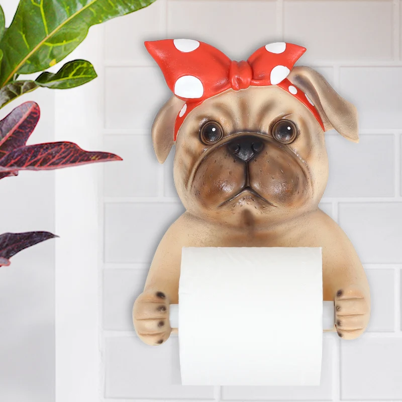 Resin Cartoon Dog Animal Shape Wall Hanging Tissue Case Creativity Tissue Paper Towel Tube Seat 3D Paper Towel Dispenser Rack
Resin Cartoon Dog Animal Shape Wall Hanging Tissue Case Creativity Tissue Paper Towel Tube Seat 3D Paper Towel Dispenser Rack