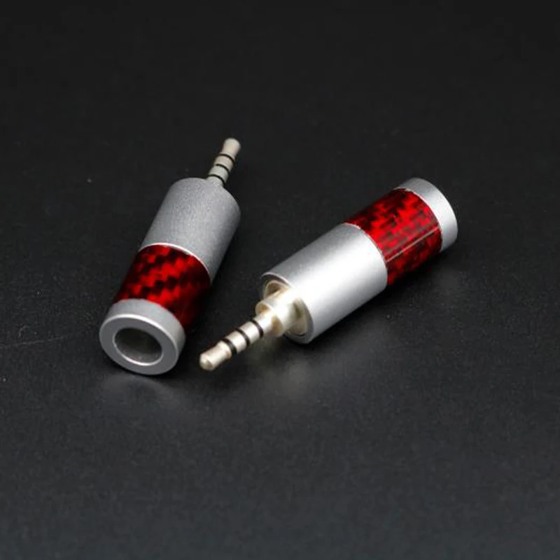 5pc 2.5 four sections silver plated red carbon fiber plugs Copper gold Audio Adapter Jack match with binding post
5pc 2.5 four sections silver plated red carbon fiber plugs Copper gold Audio Adapter Jack match with binding post