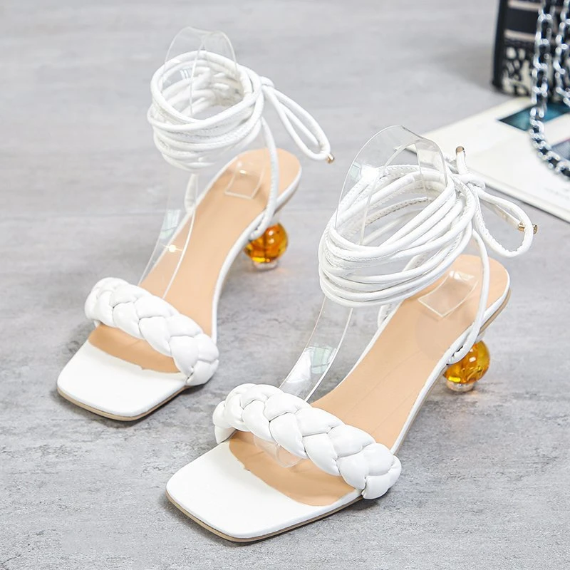 high-heeled shoes 2021 summer new women's sandals sexy Tying rope Retro Rome Weaving elements Open toe shoes 43 yards 
high-heeled shoes 2021 summer new women's sandals sexy Tying rope Retro Rome Weaving elements Open toe shoes 43 yards