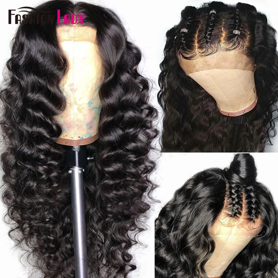 Fashion Lady Loose Deep Wave Lace Frontal Wigs 13x4inch Human Hair Lace Wig 150 density Human Hair Closure Wigs With Baby Hair
Fashion Lady Loose Deep Wave Lace Frontal Wigs 13x4inch Human Hair Lace Wig 150 density Human Hair Closure Wigs With Baby Hair