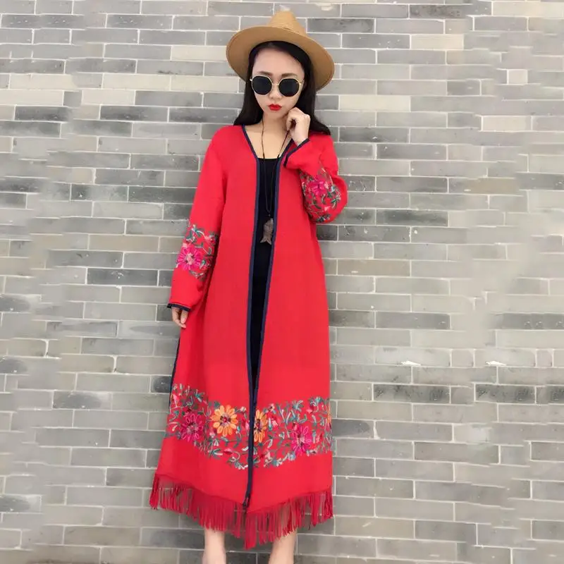 Spring Autumn Thin Women Windproof Trench Warm Vintage Flower Print Spring Jacket Long Collar Women Jacket Coat Femme Travel
Spring Autumn Thin Women Windproof Trench Warm Vintage Flower Print Spring Jacket Long Collar Women Jacket Coat Femme Travel