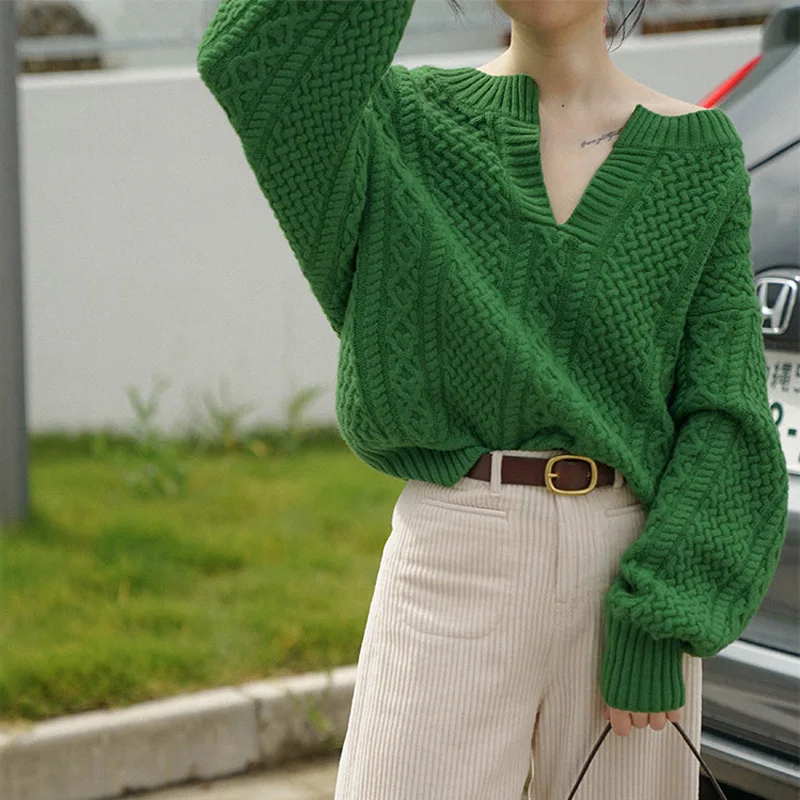 Fashion Knitted Women Winter V-neck Short Sweater Loose Ladies Solid Warmth Sweater Tops Female Spring Autumn Stretch Pullover
Fashion Knitted Women Winter V-neck Short Sweater Loose Ladies Solid Warmth Sweater Tops Female Spring Autumn Stretch Pullover