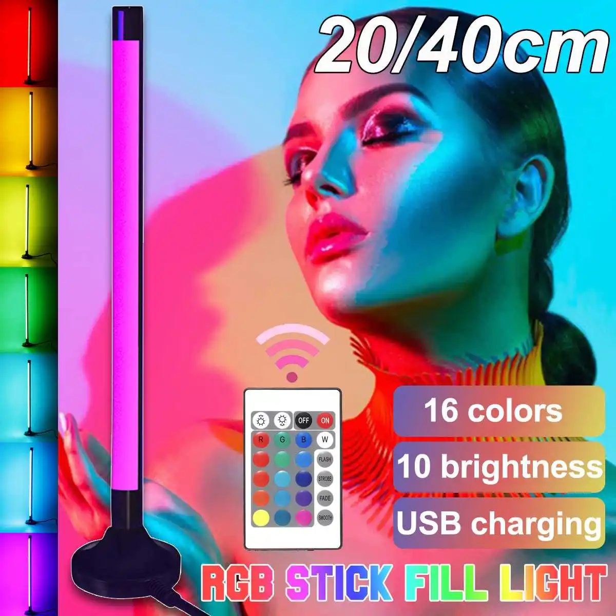 Портативный светильник с RGB-палкой, цветная ручная лампа для фотосъемки, освещение для создания атмосферы для селфи, Настольная светодиодсв...
Портативный светильник с RGB-палкой, цветная ручная лампа для фотосъемки, освещение для создания атмосферы для селфи, Настольная светодиодсв...