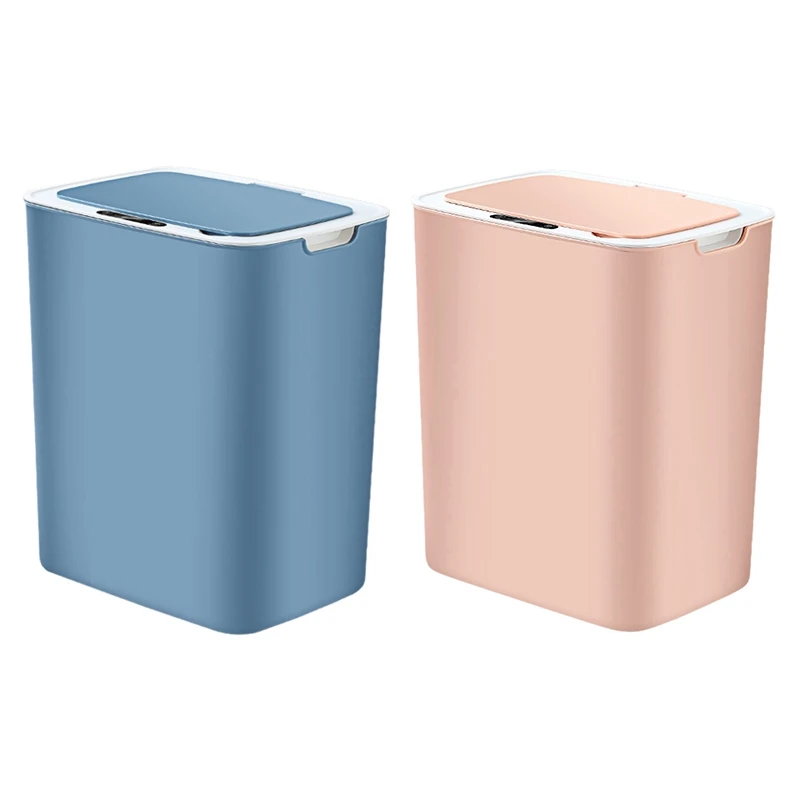 2 Pcs USB Automatic Sensor Dustbin Smart Sensor Trash Can Induction Waste Bin Dustbin Household Trash Bin, Blue & Pink
2 Pcs USB Automatic Sensor Dustbin Smart Sensor Trash Can Induction Waste Bin Dustbin Household Trash Bin, Blue & Pink