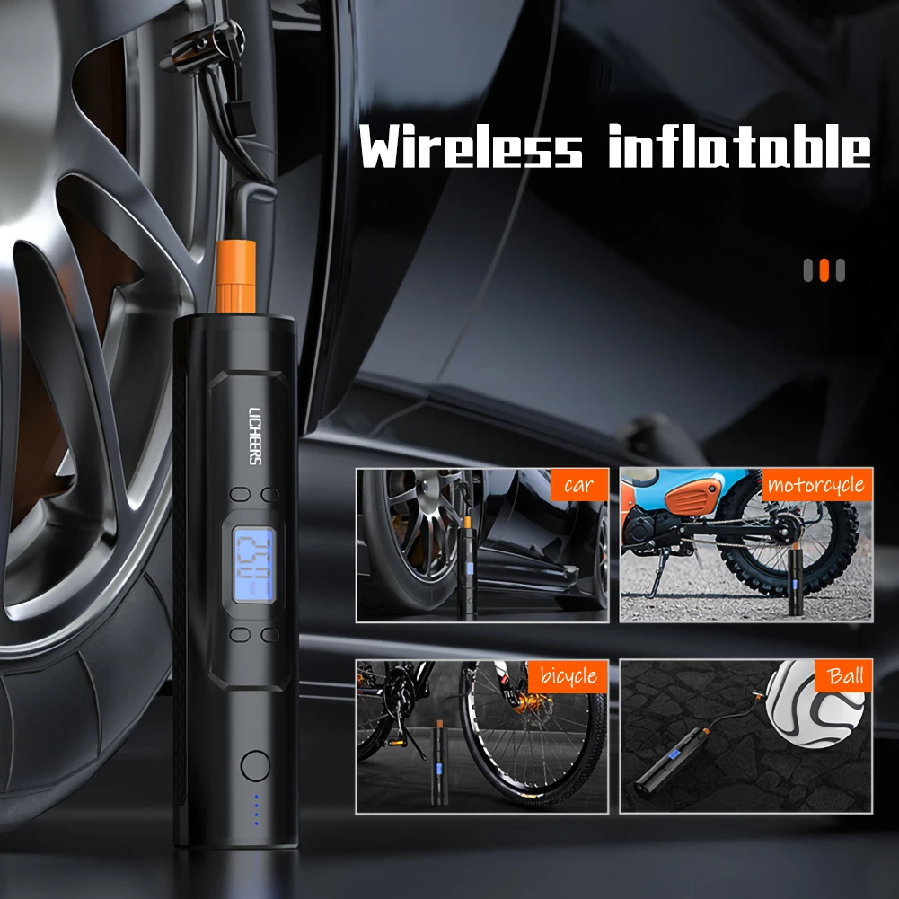 6000mAh 25 / Min Portable Air Compressor 12V 150 PSI Tire Inflator Electric Auto Pump for Car Motorcycle Bike
6000mAh 25 / Min Portable Air Compressor 12V 150 PSI Tire Inflator Electric Auto Pump for Car Motorcycle Bike