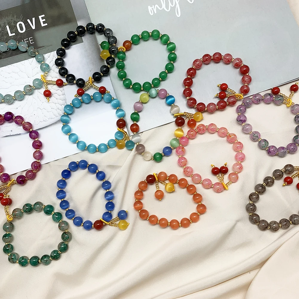 Momiji 10mm Natural Stone Beaded Bracelet Multi-colored Fashion Jewelry for Women Handmade Round Charm Bracelet Bangle Wholesale 
Momiji 10mm Natural Stone Beaded Bracelet Multi-colored Fashion Jewelry for Women Handmade Round Charm Bracelet Bangle Wholesale