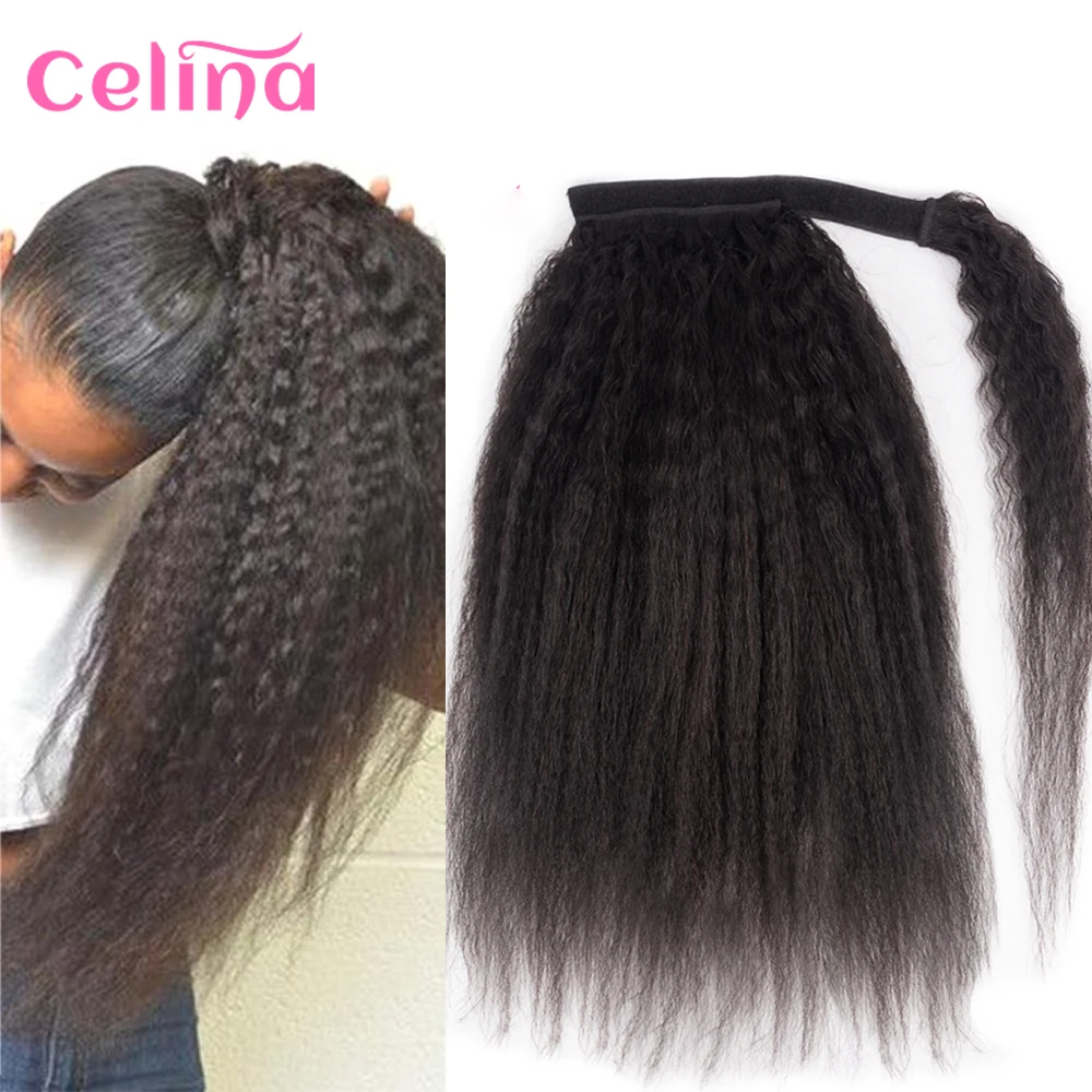 Kinky Straight Wrap Around Ponytail Human Hair Brazilian Remy Hair Clip In Afro Pony Tail Extensions Clip For Women 10'' 26''
Kinky Straight Wrap Around Ponytail Human Hair Brazilian Remy Hair Clip In Afro Pony Tail Extensions Clip For Women 10'' 26''