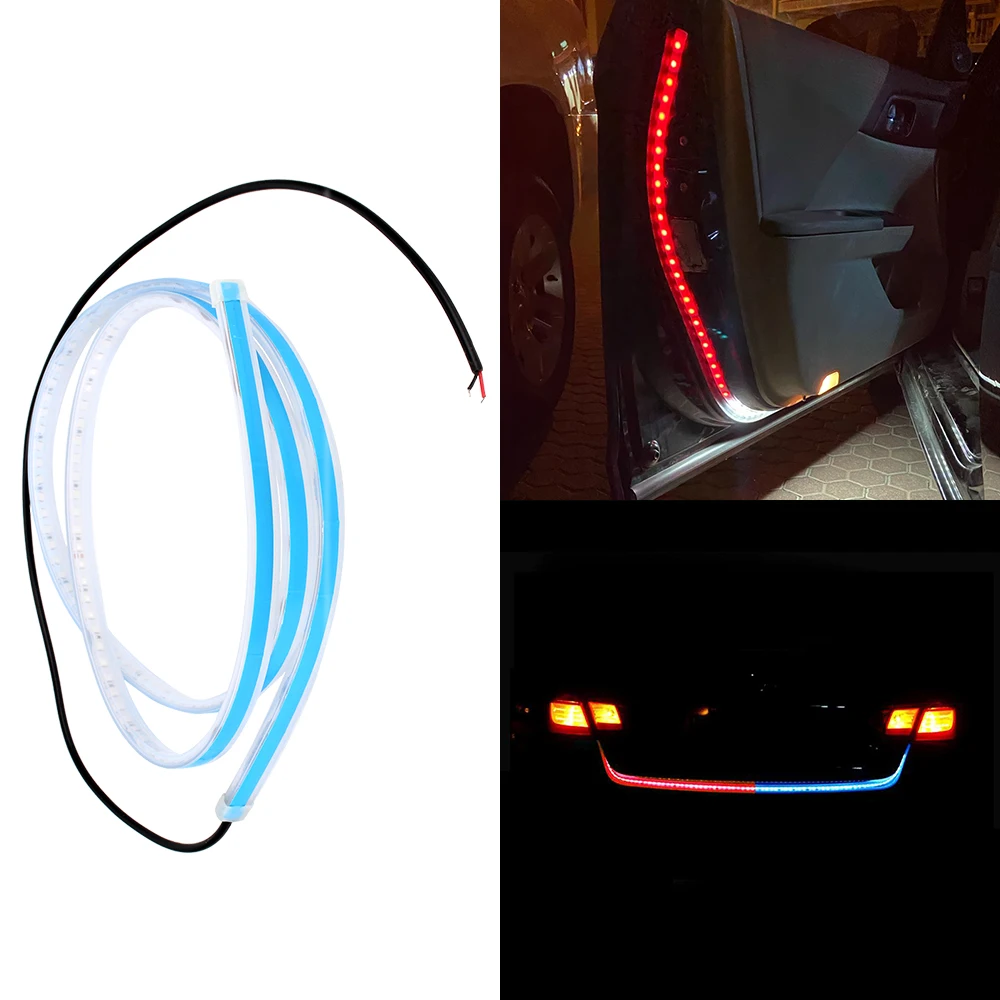 Tail Light 168 LED Light Strip Car Door Warning Light Decorative Lamp Atmosphere Lamp Red&Blue 1.2m 12V Car Strobe Light
Tail Light 168 LED Light Strip Car Door Warning Light Decorative Lamp Atmosphere Lamp Red&Blue 1.2m 12V Car Strobe Light