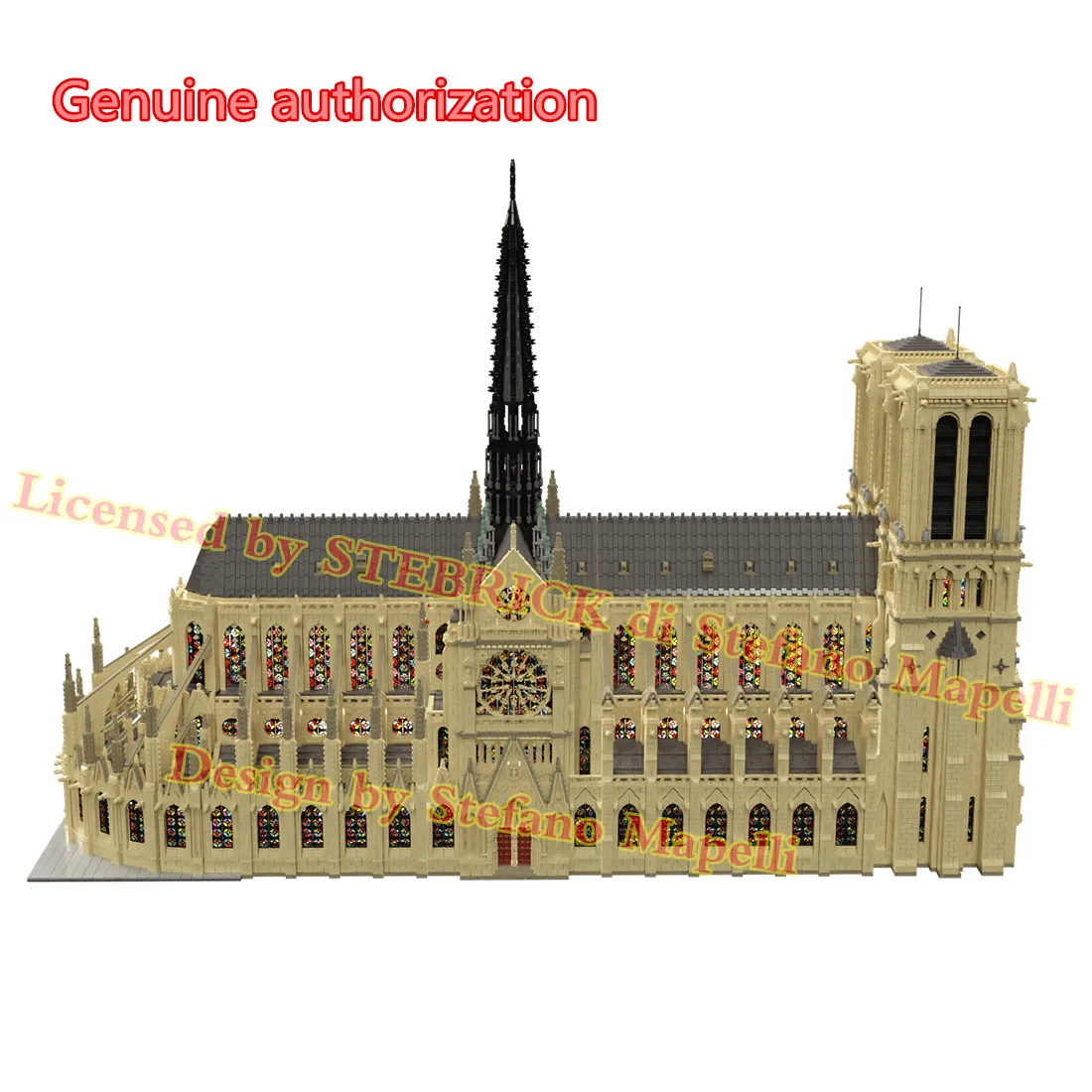 

(Design by Stefano Mapelli)63181Pcs Genuine Authorization MOC-43974 Notre Dame De Paris Modular (Ship in 28 days))