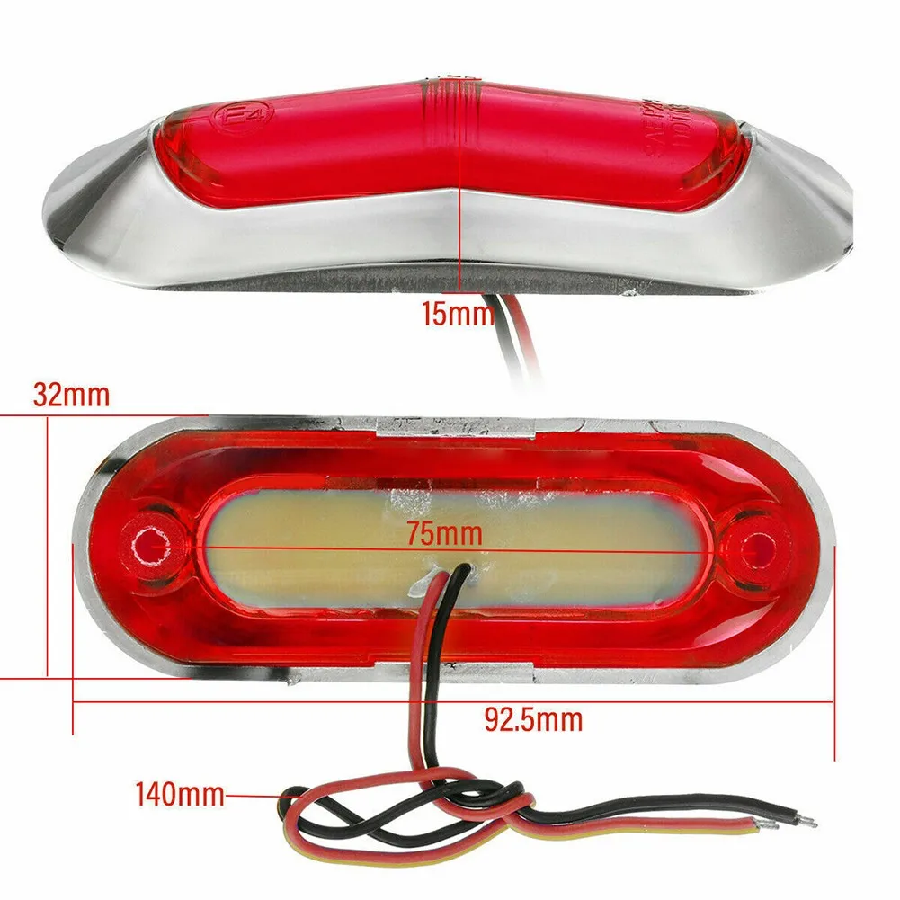 10x Red 4 LED Clearance Side Marker Lights For Car RV Truck Trailer Pickup Side Marker Lights
10x Red 4 LED Clearance Side Marker Lights For Car RV Truck Trailer Pickup Side Marker Lights