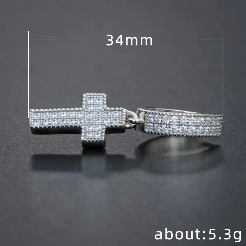 Classic Silver Color Cross Dangle Earrings for Women Men's Zircon Earring Hip Hop Jewelry Fashion Party Earrings Lover's Gifts
Classic Silver Color Cross Dangle Earrings for Women Men's Zircon Earring Hip Hop Jewelry Fashion Party Earrings Lover's Gifts