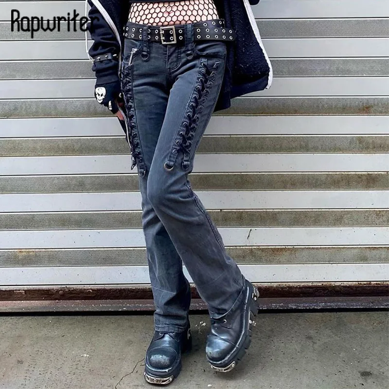 Rapwriter 2022 Harajuku Eyelet Jeans Y2K Patchwork Denim Pants Casual Fashion Low Waist Blue Mom Jeans High Street Capri Vintage
Rapwriter 2022 Harajuku Eyelet Jeans Y2K Patchwork Denim Pants Casual Fashion Low Waist Blue Mom Jeans High Street Capri Vintage