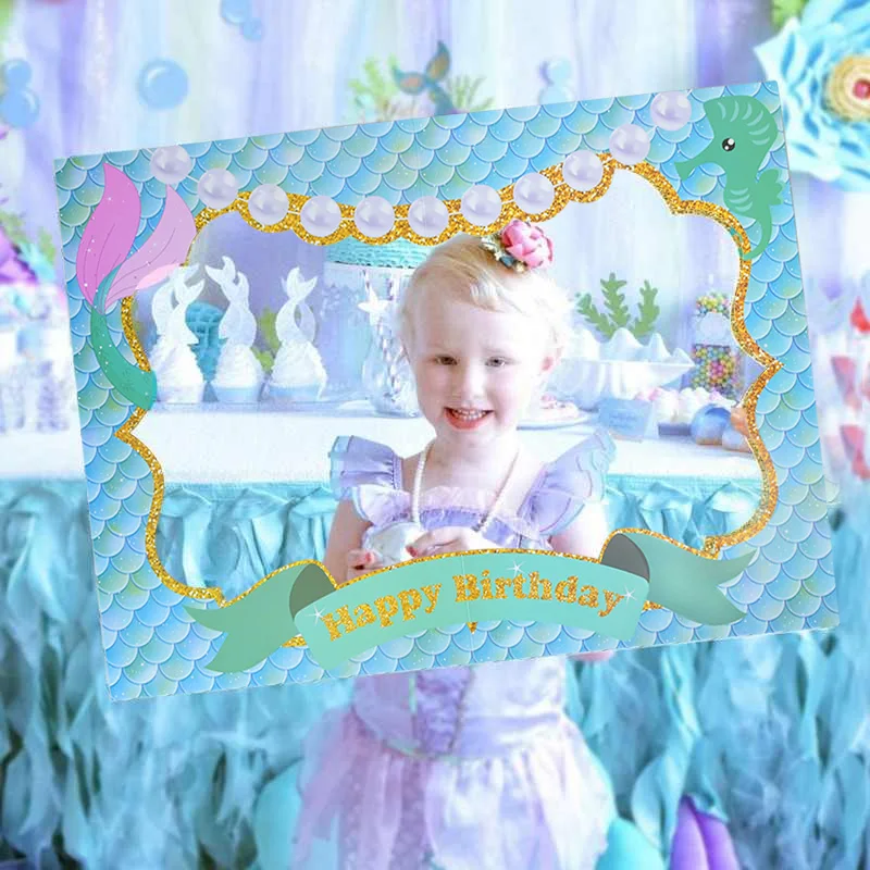 Mermaid Theme Photo Booth Props Paper Frame Photobooth for Kids Birthday Decorations Girls Birthday Party Baby Shower Decor
Mermaid Theme Photo Booth Props Paper Frame Photobooth for Kids Birthday Decorations Girls Birthday Party Baby Shower Decor