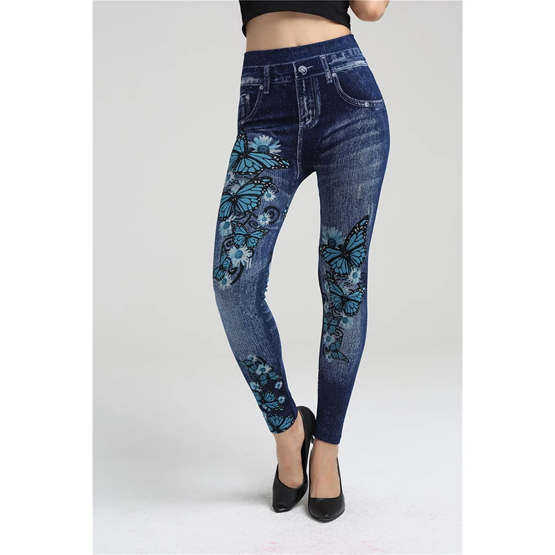 Street Fashion Women Stretch Pants Bottom Nine Points Torousers Seamless Cotton Blue Butterfly Print Leggings Slim Cropped Pants
Street Fashion Women Stretch Pants Bottom Nine Points Torousers Seamless Cotton Blue Butterfly Print Leggings Slim Cropped Pants