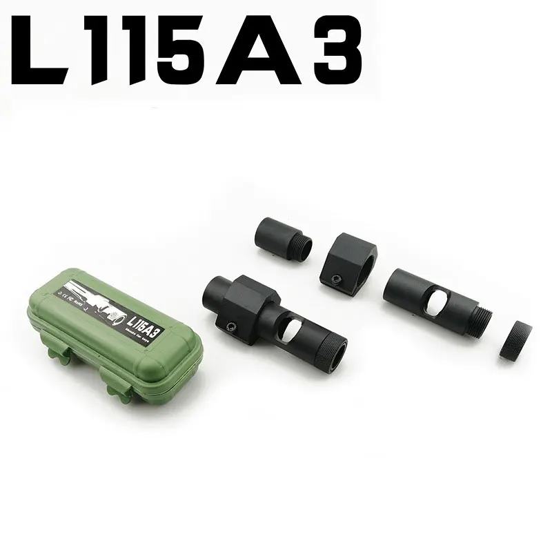 AWM Metal Primers Engraved L115A3 Primers Muffler Outer Sniper Rifle Water Bomb Gun Toy Accessories
AWM Metal Primers Engraved L115A3 Primers Muffler Outer Sniper Rifle Water Bomb Gun Toy Accessories