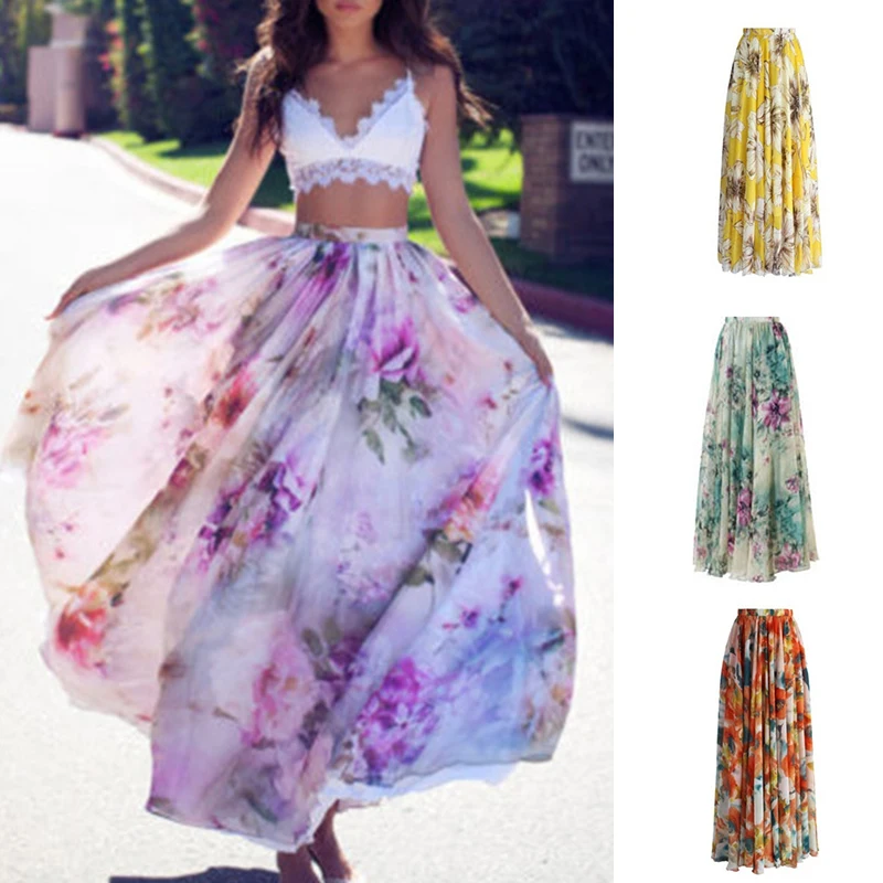 Large Hem Print Skirt Short Skirt Womens Summer Floral Elastic Waist Skirts Long Maxi Ladies Casual Loose Sundress
Large Hem Print Skirt Short Skirt Womens Summer Floral Elastic Waist Skirts Long Maxi Ladies Casual Loose Sundress