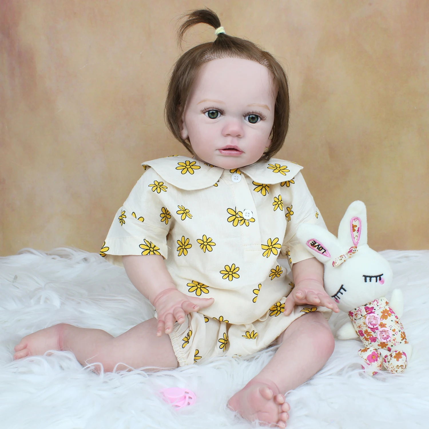 60 CM Real Touch 3D-Paint Skin Silicone Reborn Baby Toddler Doll For Girl Cloth Body Toy Realistic Princess Alive Bebe Dress Up 
60 CM Real Touch 3D-Paint Skin Silicone Reborn Baby Toddler Doll For Girl Cloth Body Toy Realistic Princess Alive Bebe Dress Up