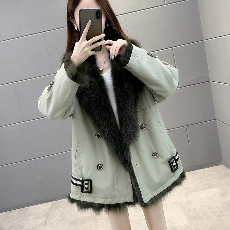 Parker Overcome 2021 Winter New Fox Fur Grass Inner Liner Genuine Medium Long Young Work Coat Women's Coat
Parker Overcome 2021 Winter New Fox Fur Grass Inner Liner Genuine Medium Long Young Work Coat Women's Coat