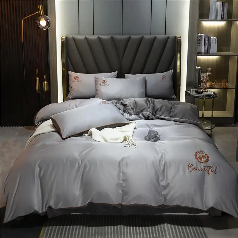 Home Textile Luxury 3/4Pcs Bedding Set Double-Sided High-End Simplicity Solid Color Comfortable Duvet Cover Pillowcase
Home Textile Luxury 3/4Pcs Bedding Set Double-Sided High-End Simplicity Solid Color Comfortable Duvet Cover Pillowcase