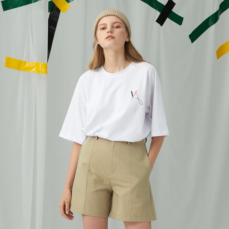 Summer Short Sleeved T Shirt White Round Neck Vintage Short Sleeved T Shirt Loose Couple Ropa Para MujerWomen's Clothing EF50TS
Summer Short Sleeved T Shirt White Round Neck Vintage Short Sleeved T Shirt Loose Couple Ropa Para MujerWomen's Clothing EF50TS