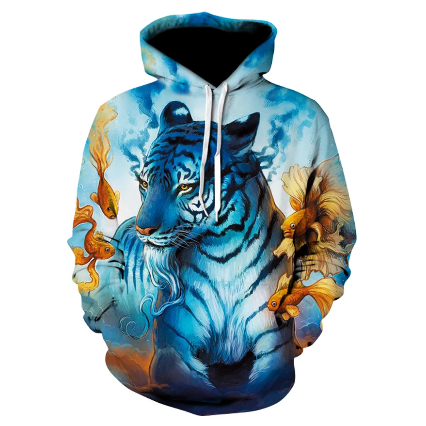Spring and Autumn Men's Harajuku Sweatshirt Animal Graphic 3D Tiger Print Hoodie Oversized 2021 Fashion Long Sleeve Pullover Top
Spring and Autumn Men's Harajuku Sweatshirt Animal Graphic 3D Tiger Print Hoodie Oversized 2021 Fashion Long Sleeve Pullover Top