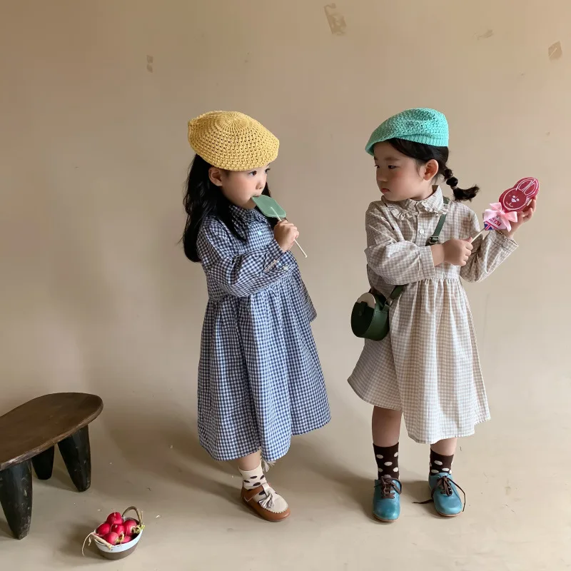 2022 Ins New Girls Dresses Spring Autumn Fashion Children Clothing Long Sleeve Girls Dresses Plaid Long Dresses
2022 Ins New Girls Dresses Spring Autumn Fashion Children Clothing Long Sleeve Girls Dresses Plaid Long Dresses