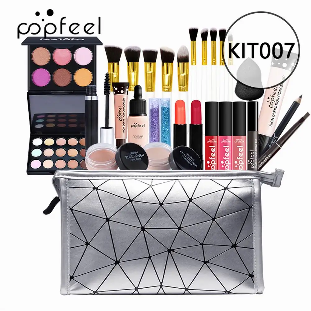 19PCS Full Makeup Set All-in-One Foundation Concealer Eyebrow Eyeshadow Palette Eyeliner Lip Gloss Set Gift for Girl Support CSV
19PCS Full Makeup Set All-in-One Foundation Concealer Eyebrow Eyeshadow Palette Eyeliner Lip Gloss Set Gift for Girl Support CSV
